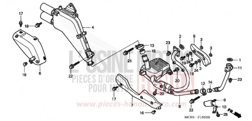 EXHAUST MUFFLER XL650V5 de 2005